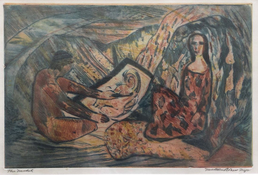 MORTIMER BORNE ( NY, 1902-1987) The Model (1 of 5)