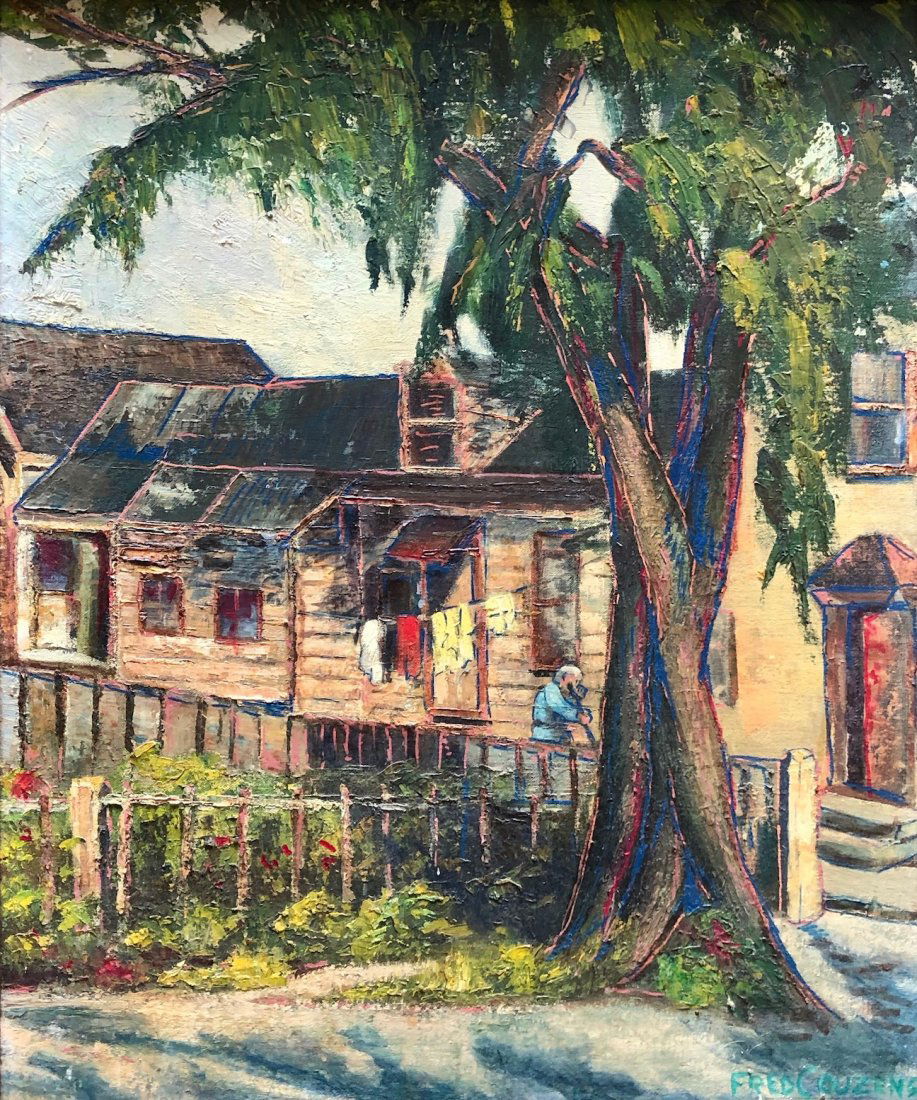 FRED COUZENS (20th c, American) Southern Porch Scene (1 of 4)