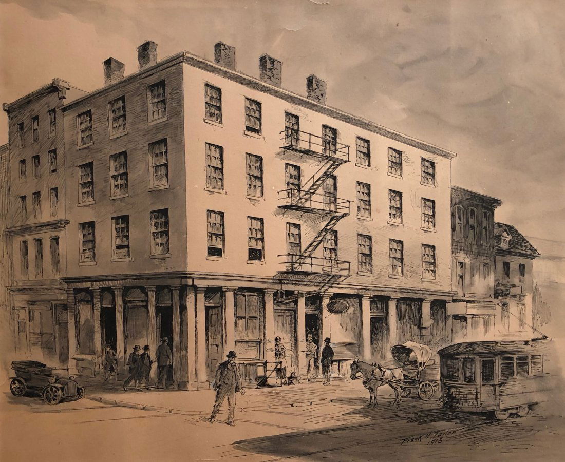FRANK HAMILTON TAYLOR (1846-1926, Philadelphia) Ink (1 of 2)