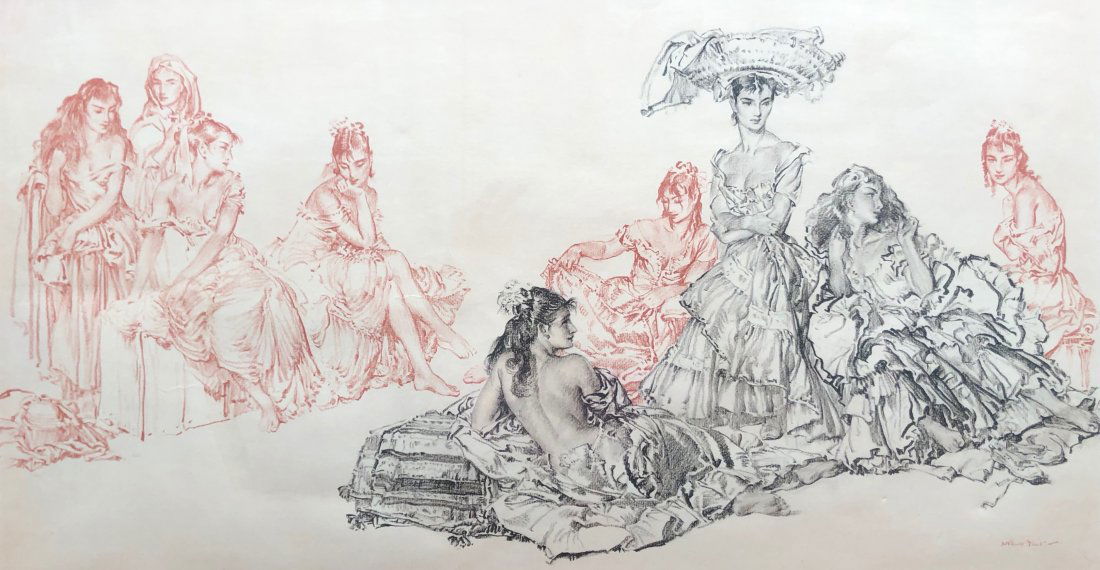 WILLIAM RUSSELL FLINT (1880-1969, UK) Lithograph (1 of 4)