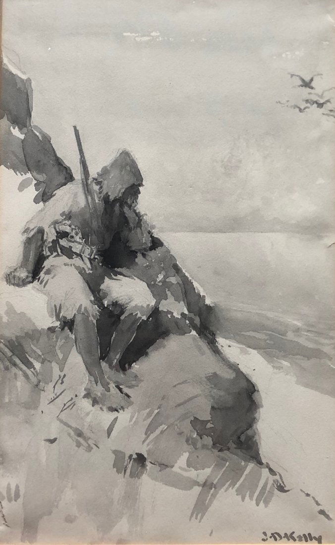 JOHN DAVID KELLY (1862-1958, Ontario) The Hunter (1 of 5)