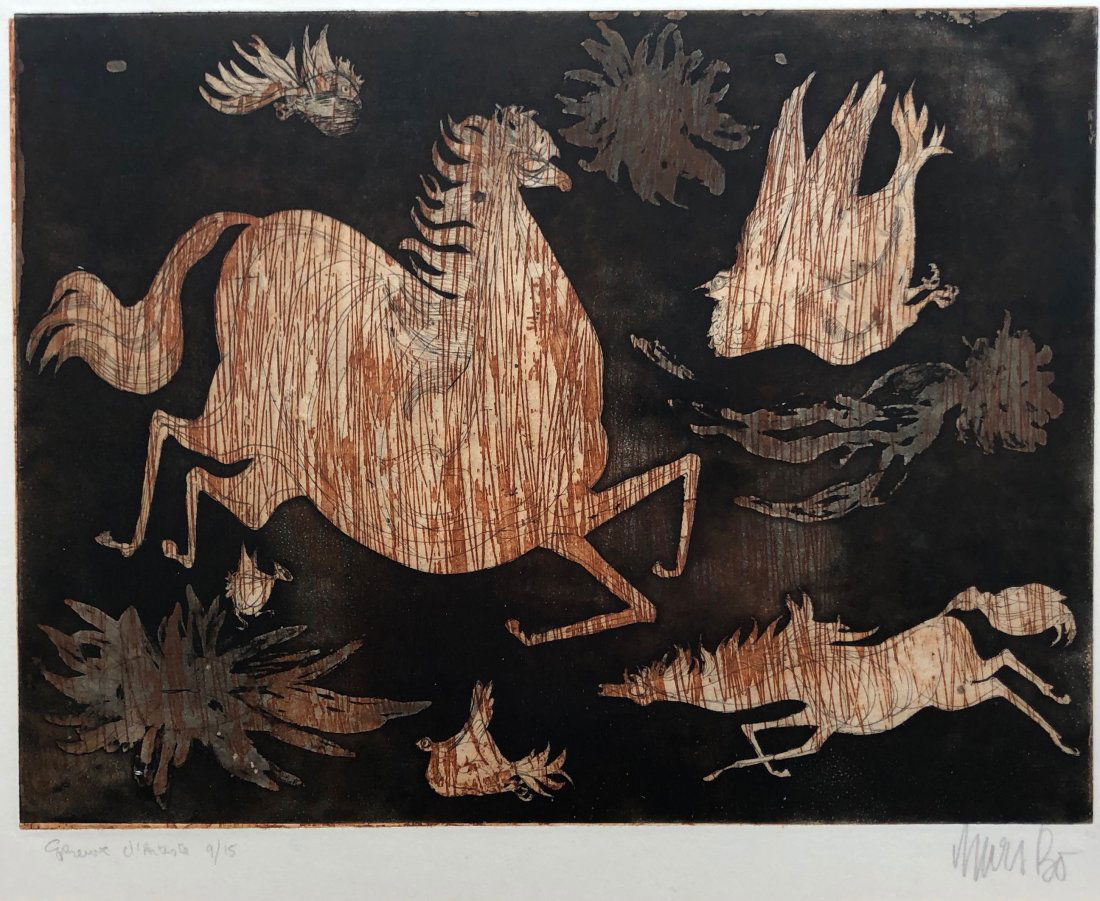 LARS BO (1924-1999 French) Aquatint, Exhibited (1 of 6)