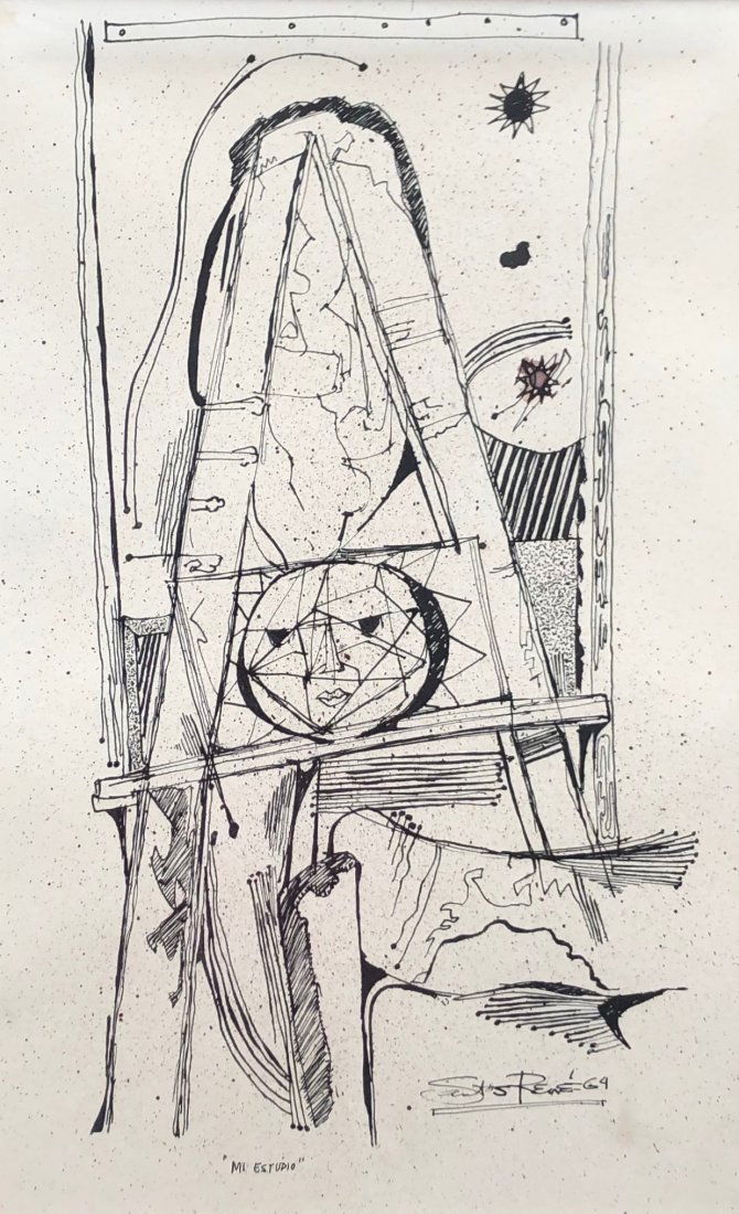 RENE SANTOS (1954-1986, Puerto Rico) Modernist (1 of 5)