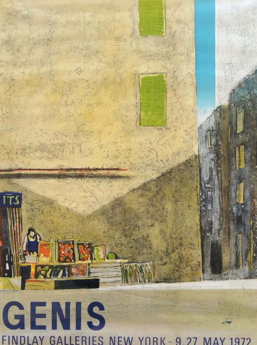 René Genis Hand Signed Exhibition Poster Findlay NYC (1 of 4)