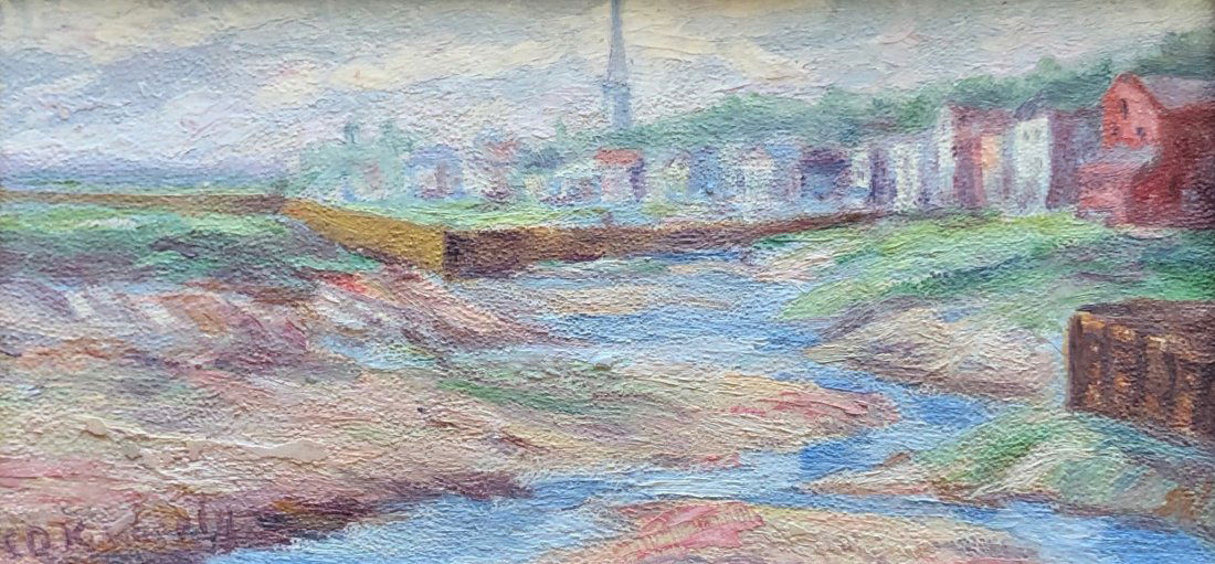 Early 20th c. Impressionist Landscape, Illegible Signat (1 of 4)