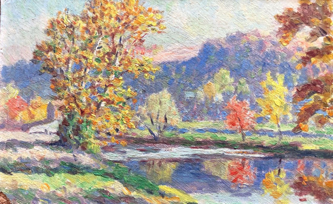 Westchester, PA Impressionist Autumn Landscape, Signed (1 of 3)