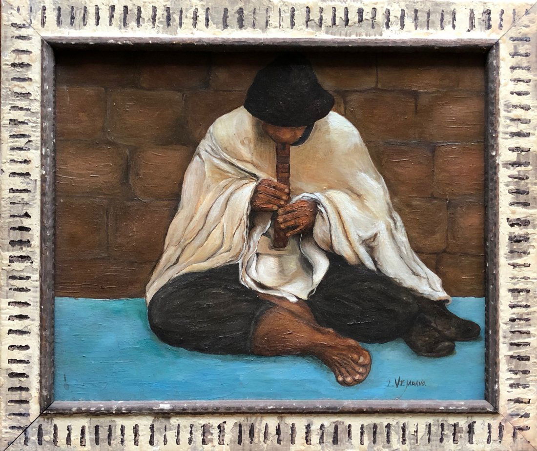 Modernist South American Street Musician, Signed (1 of 4)