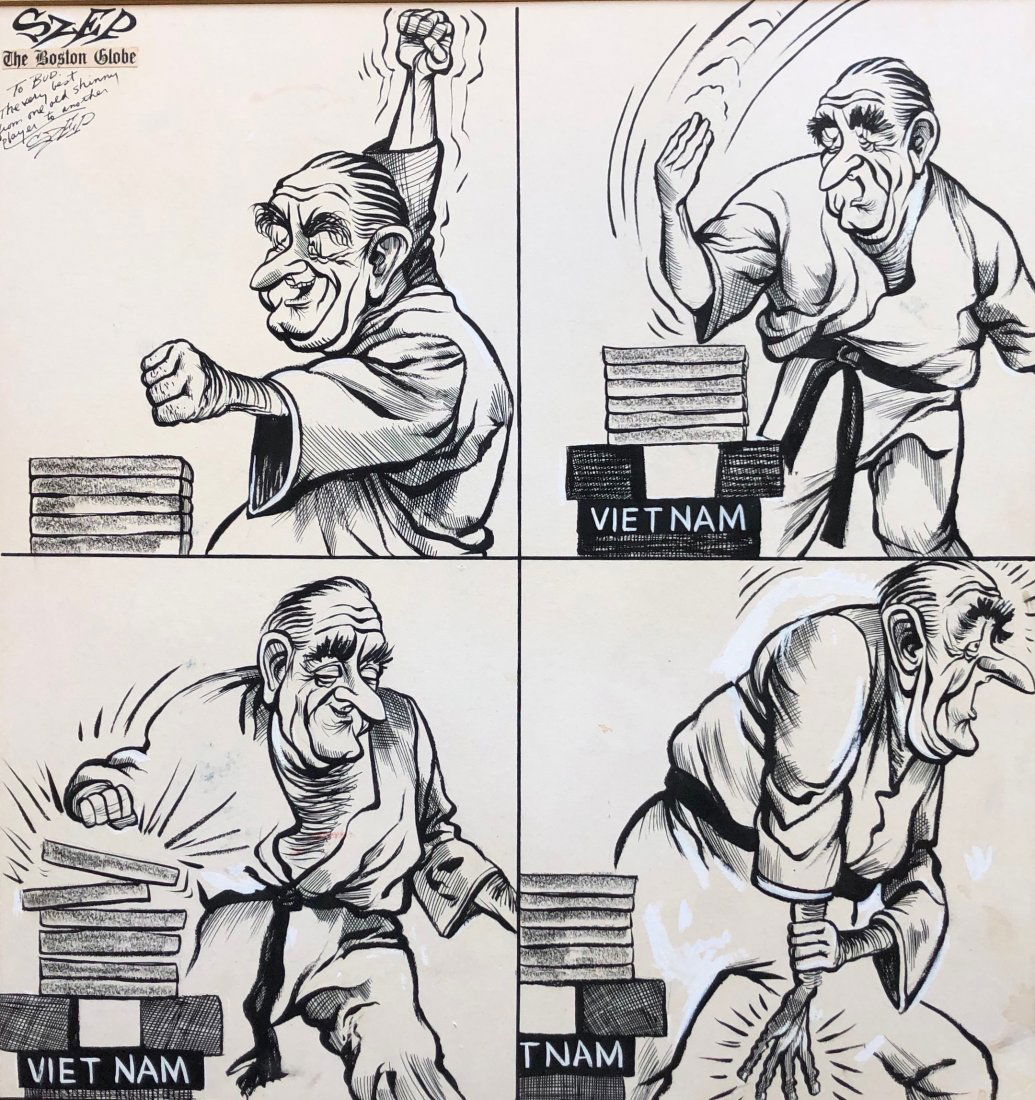 Paul Szep (b. 1941, Canada) Vietnam Satire Illustration (1 of 2)