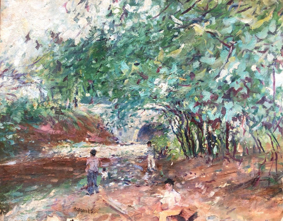 MORGAN HART (b 1899, New York) Impressionist Park Scene (1 of 4)