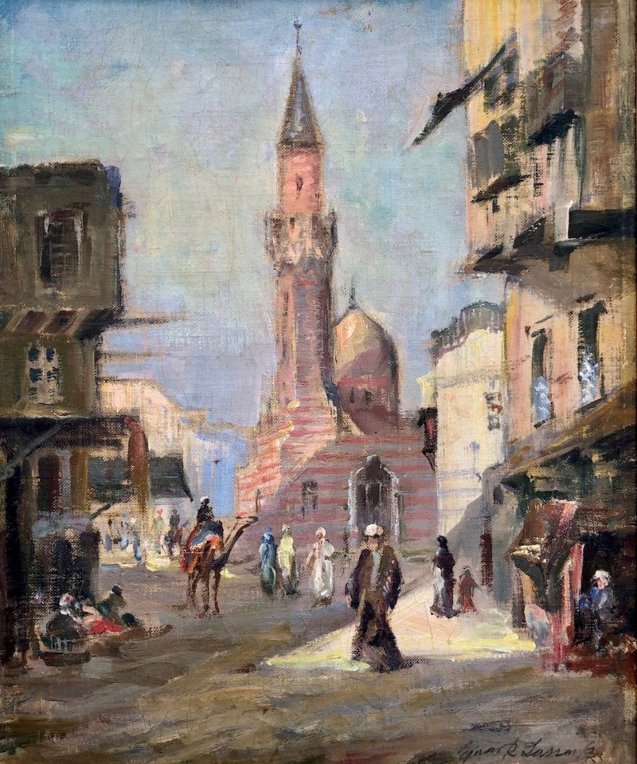 EJNAR R. LARSEN (1902-1986, Denmark) Orientalist Scene (1 of 4)