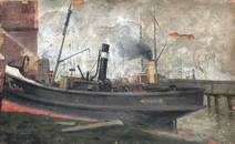 ADOLF KAUFMANN (1848-1916, Germany) Valk Boat