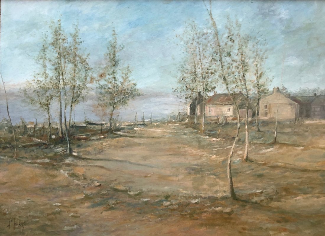 FRANCOIS IZARNY (b. 1952, France) French Landscape: Oil on canvas 46 x 34 in., 51 x 39 in. (framed). Francis of Izarny was a French painter born in 1952. The work of Francis of Izarny shows the creative force of his work, its rich colors and mastery of