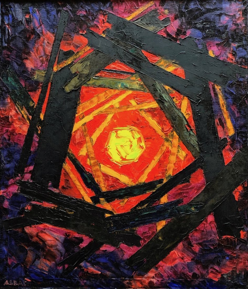 HUGO ASBACH (b. 1913-2000 Germany) "Departure" Abstract (1 of 5)