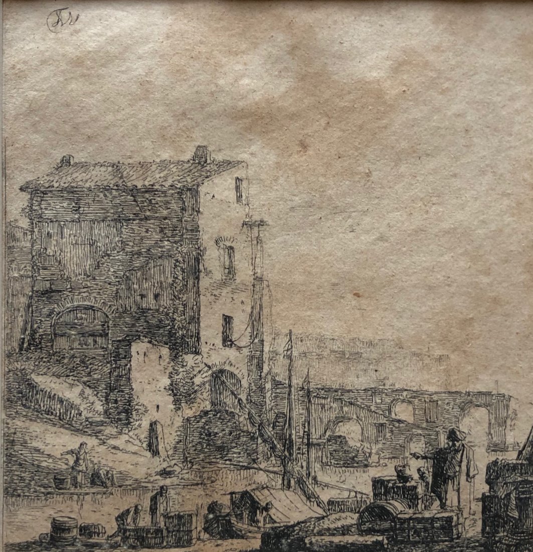 THOMAS WYCK (1616-1677, Etching) Harbour (1 of 4)