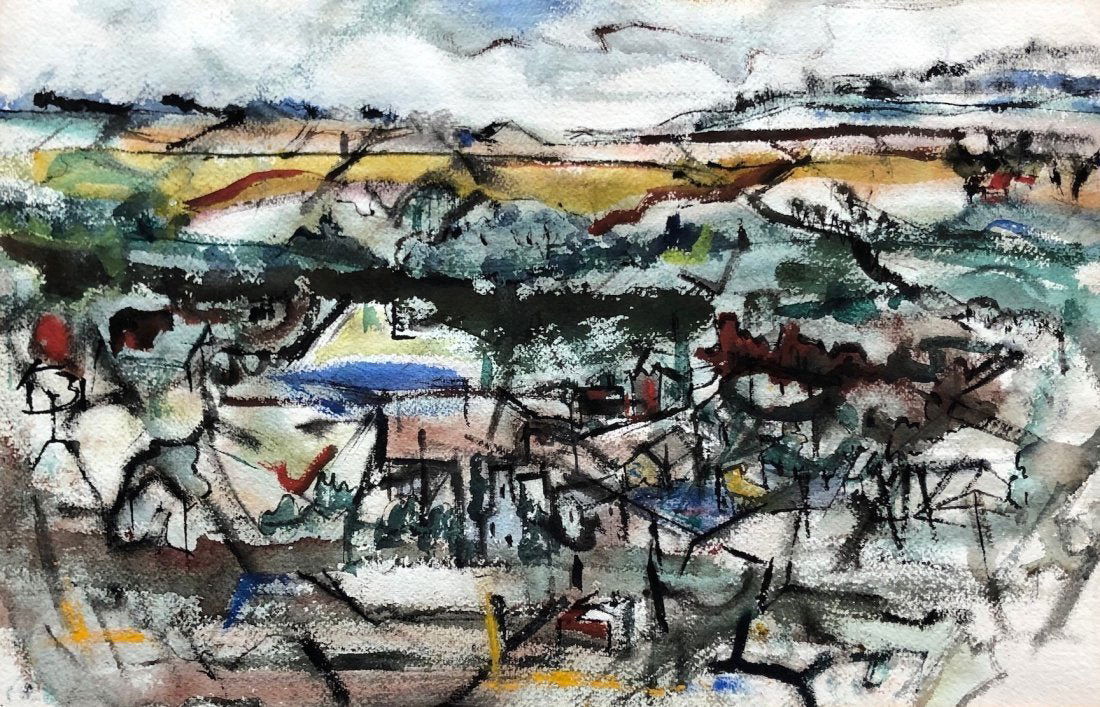 JEAN SAGE,  Iowa Art Exhibition Tag Verso 1954 (1 of 2)