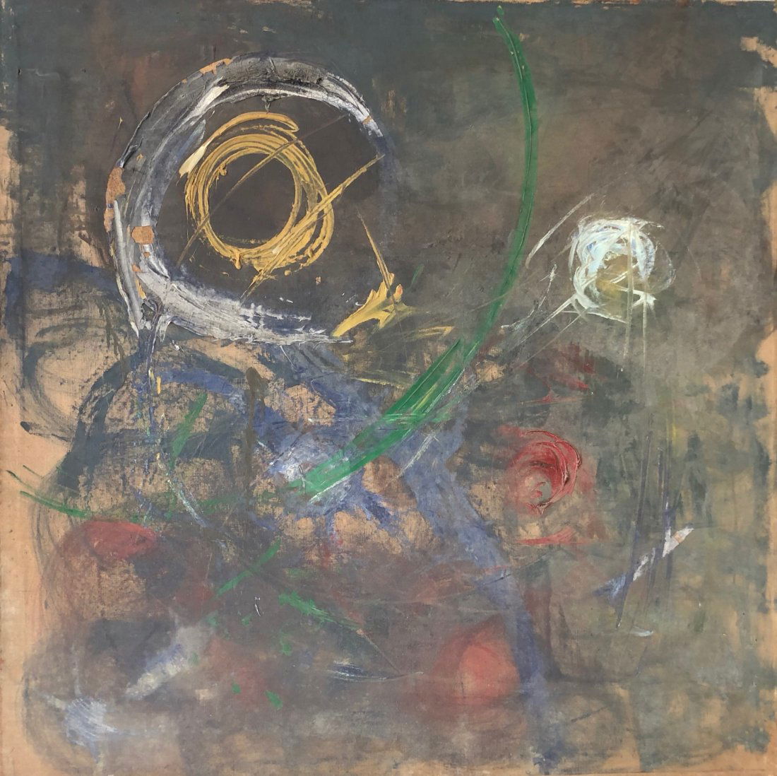 Early Large Abstract Expressionist Painting, Unsigned (1 of 5)