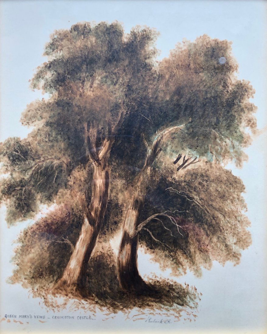 JOHN WILSON EWBANK (1779-1847, UK) Queen Mary's Yews (1 of 6)