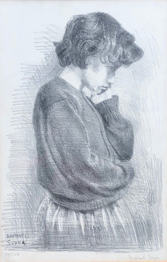 RAPHAEL SOYER (1899-1987, New York) Young Girl (1 of 6)