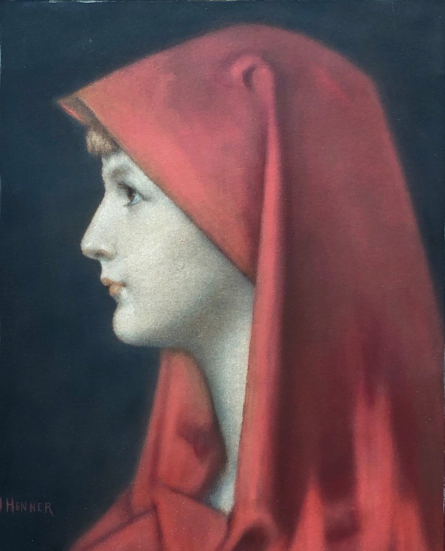 JEAN-JACQUES HENNER (1829-1905, French) Portrait (1 of 3)