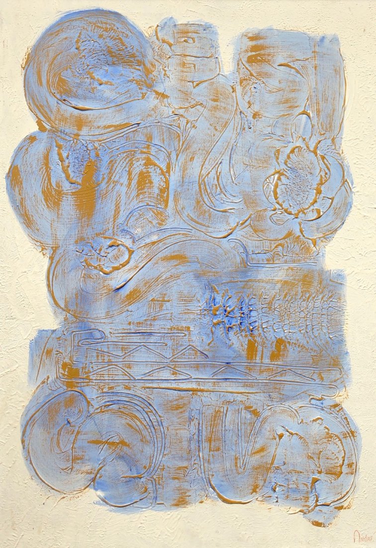 Abstract Expressionist Painting Signed Andre (1 of 4)