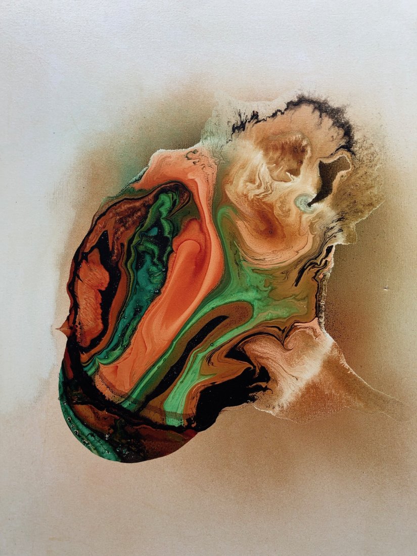 Abstract Acrylic Pour, Unknown Artist (1 of 4)