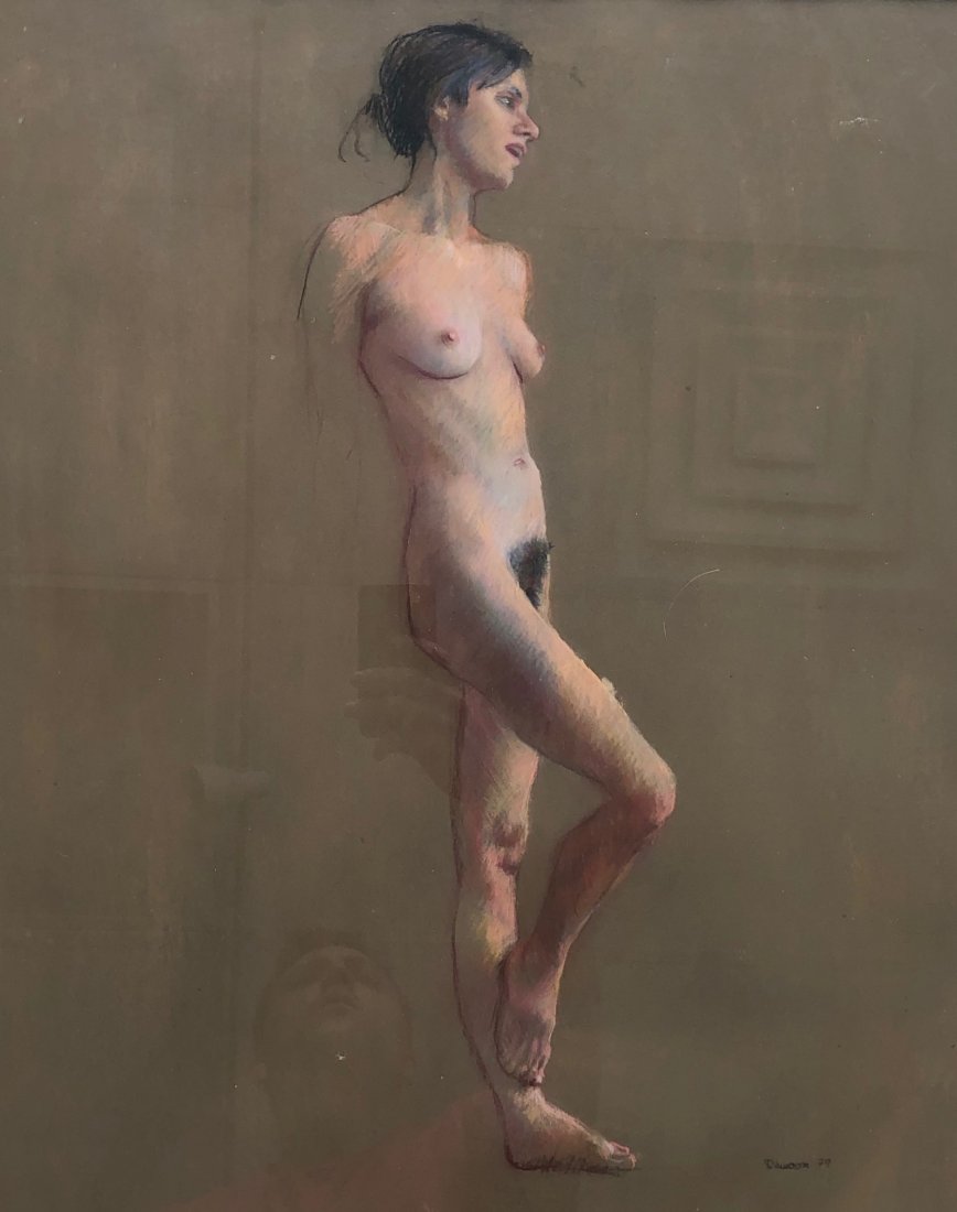 DANNI DAWSON (b. 1944, District Of Columbia) Nude: Pastel on paper 22 x 17 1/2 in. (sight), 30 1/2 x 26 in. (framed)