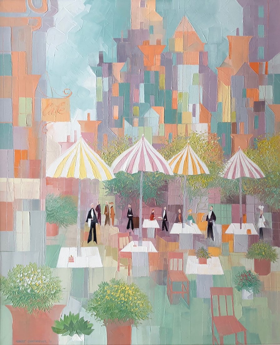 ALBERT SWAYHOOVER (b. 1931, Florida) Cafe Cinema (1 of 5)