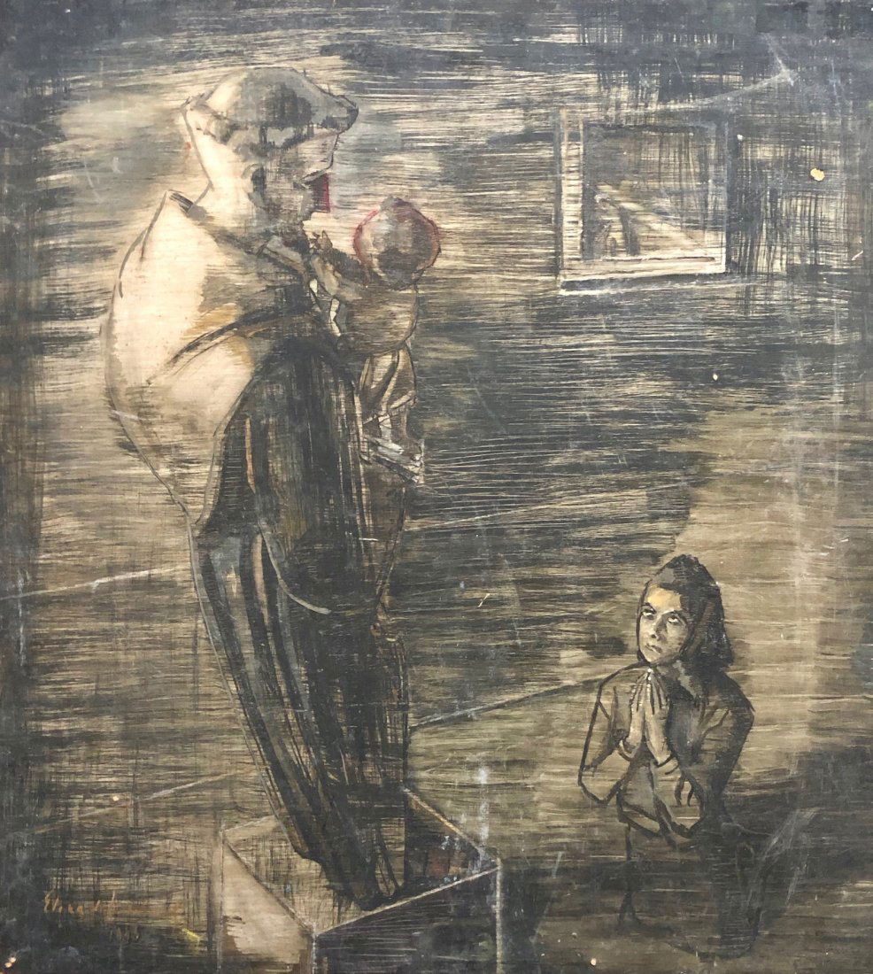 ELENA MARIA DE HELLEBRANTH (20th c, American) In Prayer (1 of 4)