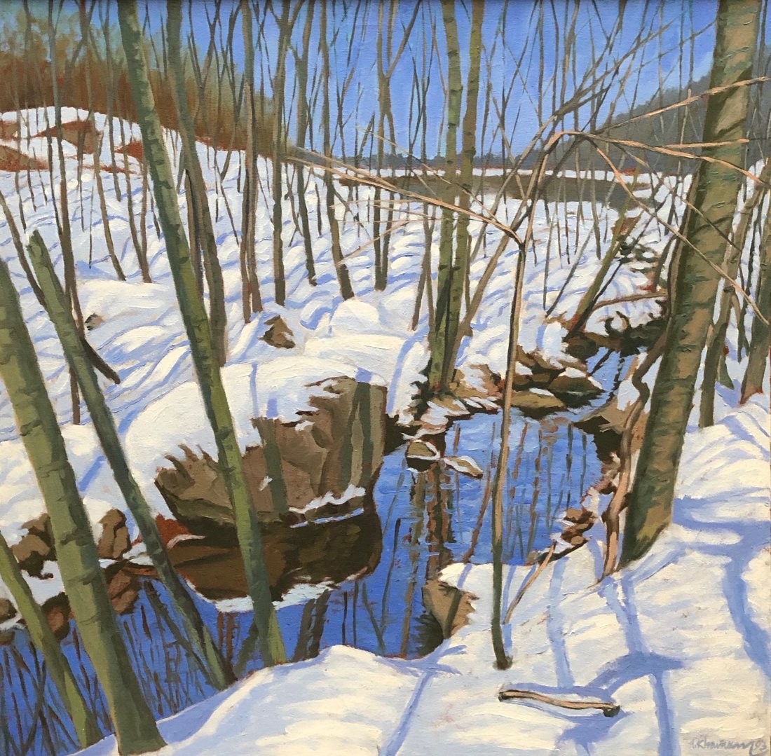 Contemporary Winter Landscape, Illegible Signature (1 of 5)