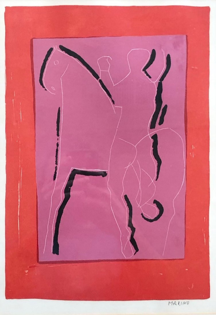 MARINO MARINI , Modernist Ink Signed Lithograph  1954 (1 of 5)