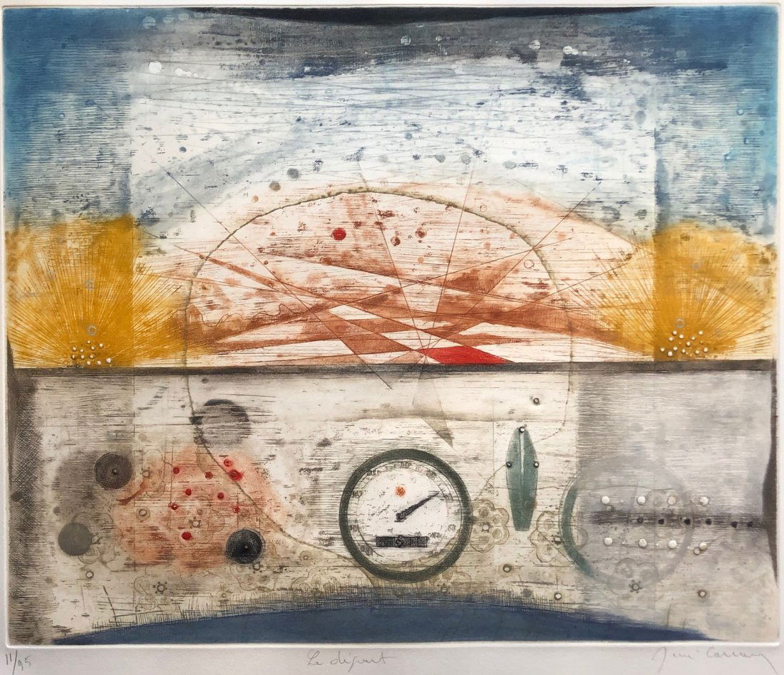 French Modernist Aquatint Etching, Illegible Signature (1 of 2)