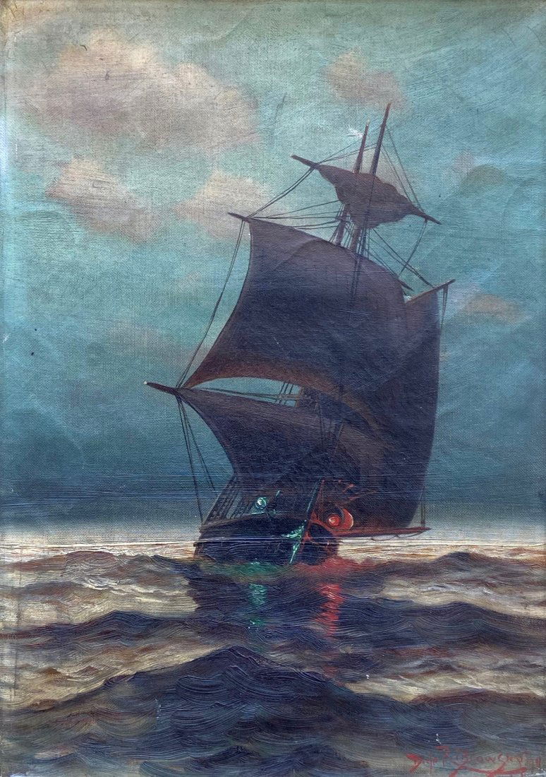 RICHARD  DEY DE RIBCOWSKY (1880-1936, California) Sea (1 of 5)