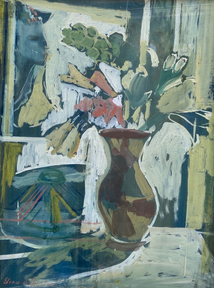 ELENA MARIA DE HELLEBRANTH (20th c, American) Flowers (1 of 4)