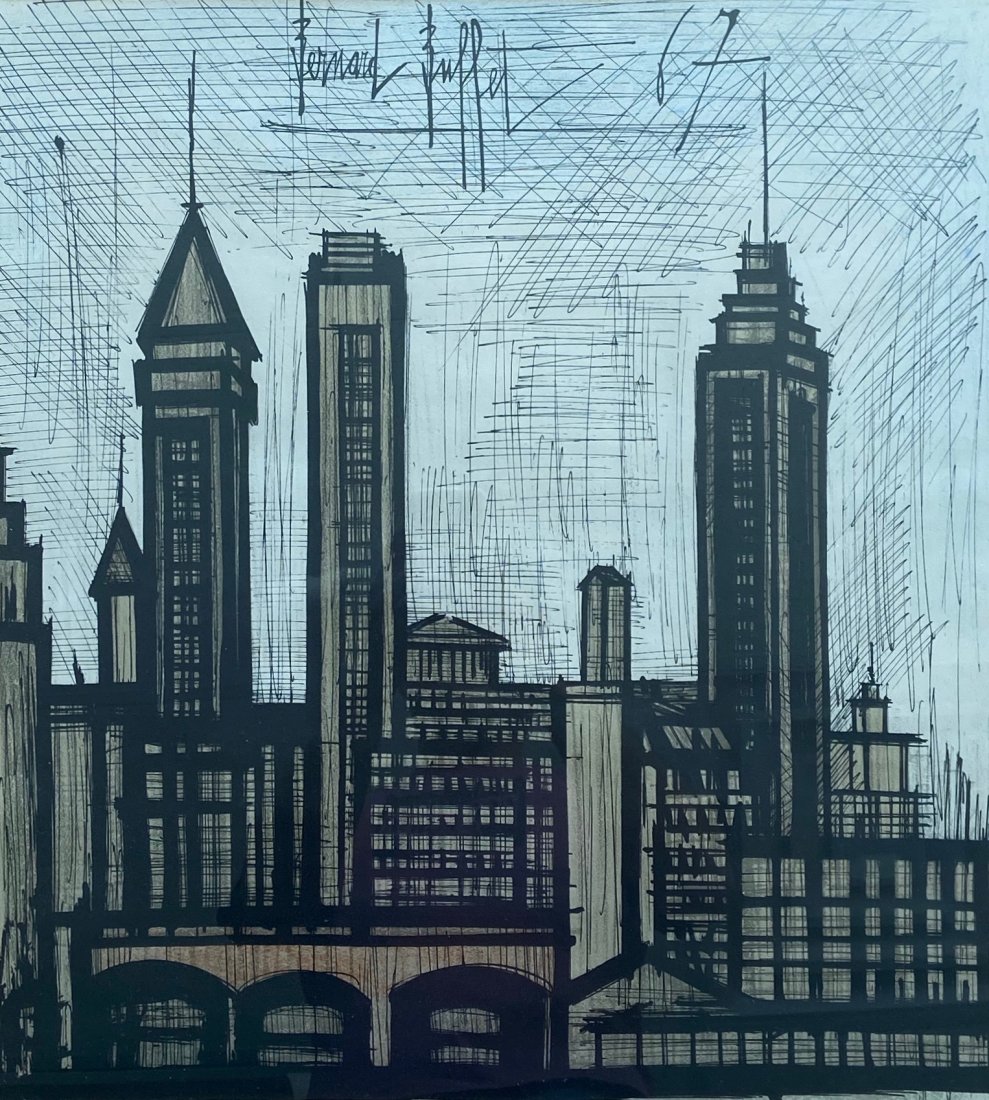 BERNARD BUFET, Nicely Framed Lithograph: Unsigned. 20 1/2 x 19 in. (sight), 28 1/2 x 26 1/2 in. (framed)