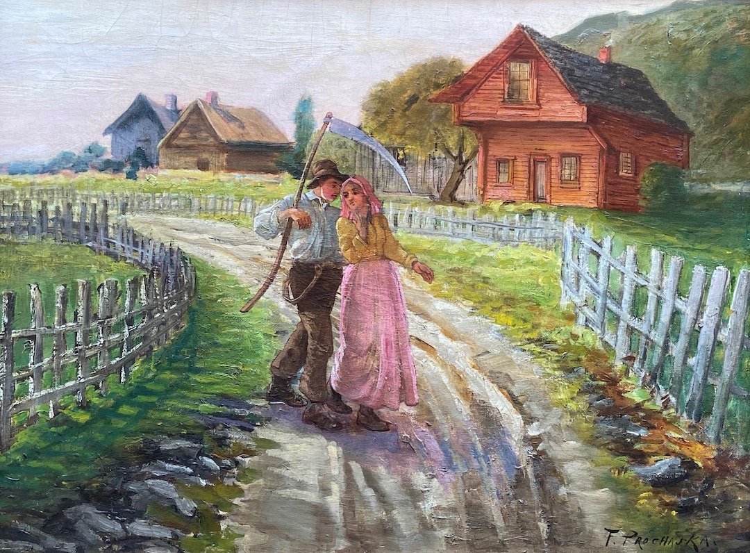 FRANTISEK PROHATZKA (1887-1950, Czech) Landscape: Oil on canvas 24 x 18 in., 30 x 24 in. Frantisek X Prochazka (1887 - 1950)