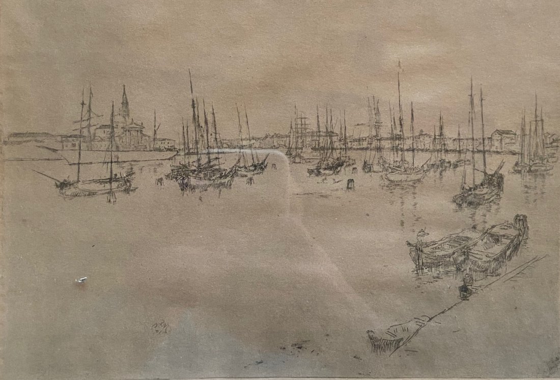 JAMES MCNEILL WHISTLER, San Giorgio Lithograph: 9 x 6 in., 11 3/4 x 9 3/4 in.