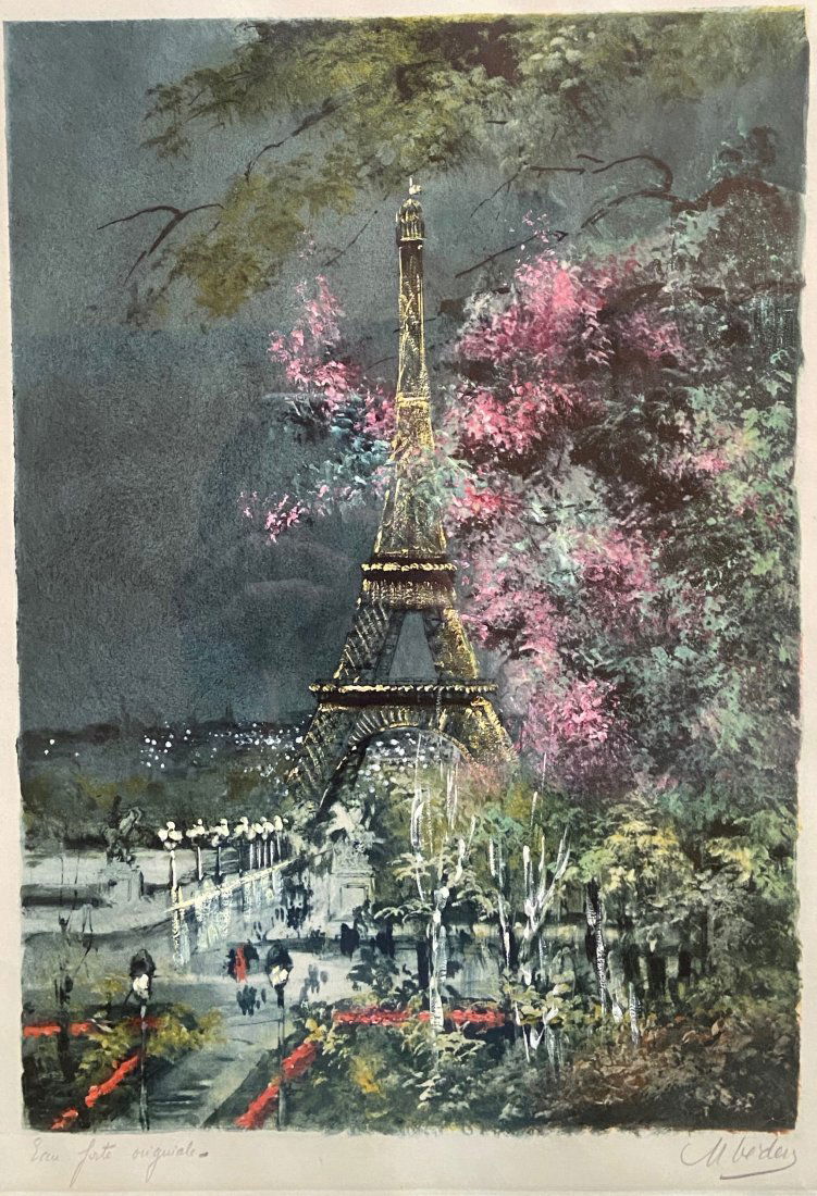 EUGENE VEDER (1976-1936, French) Eiffel Tower Paris (1 of 5)