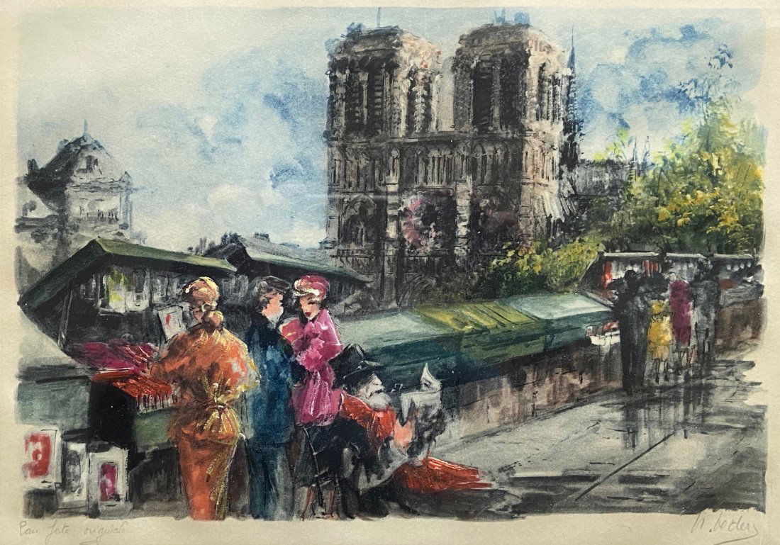 EUGENE VEDER (1976-1936, French) Notre Dame (1 of 4)