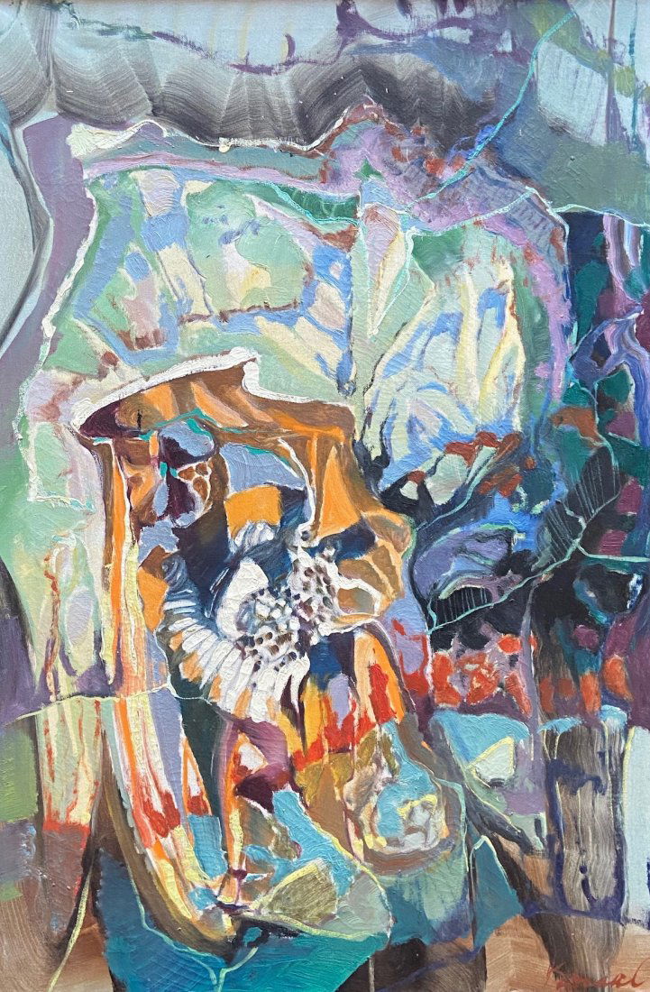 Large Abstract Expressionist Painting, Signed Koraal (1 of 4)