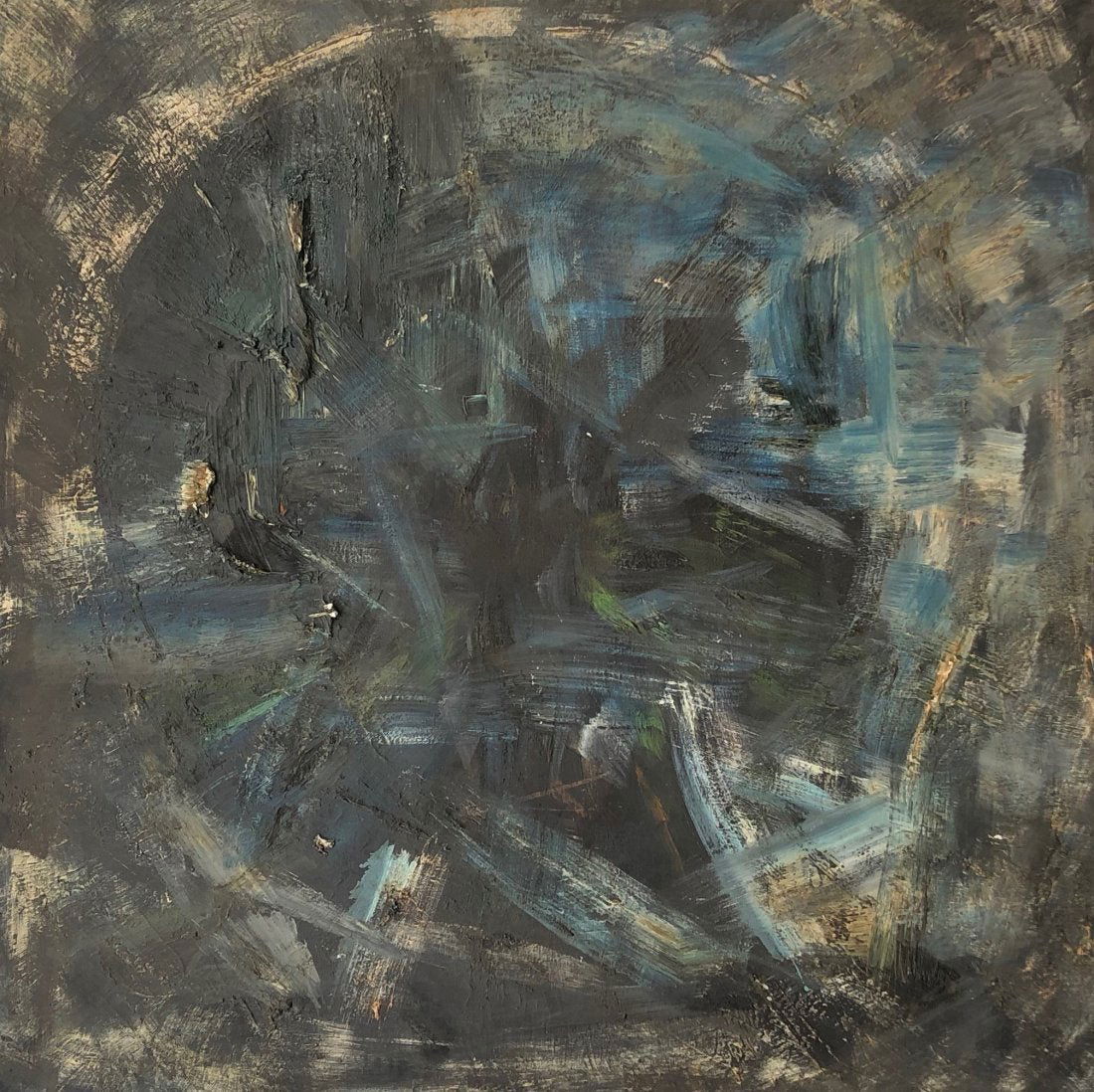 Early Large Abstract Expressionist Painting, Unsigned (1 of 6)