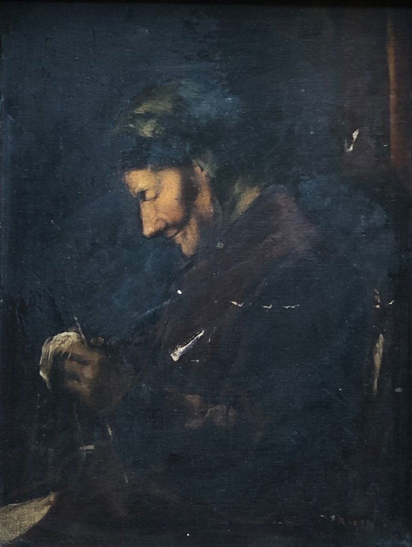 19th Century Portrait Of A Woman, Illegible Signture (1 of 5)