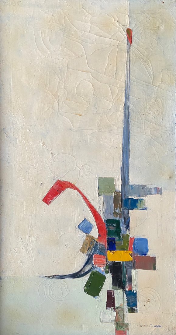 Mid-Century Abstract Expressionist Painting, Signed (1 of 5)