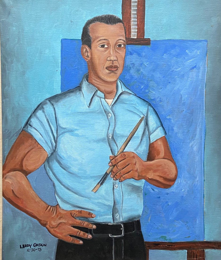 LEROY GASKIN (20th c, Maryland) Self Portrait (1 of 4)