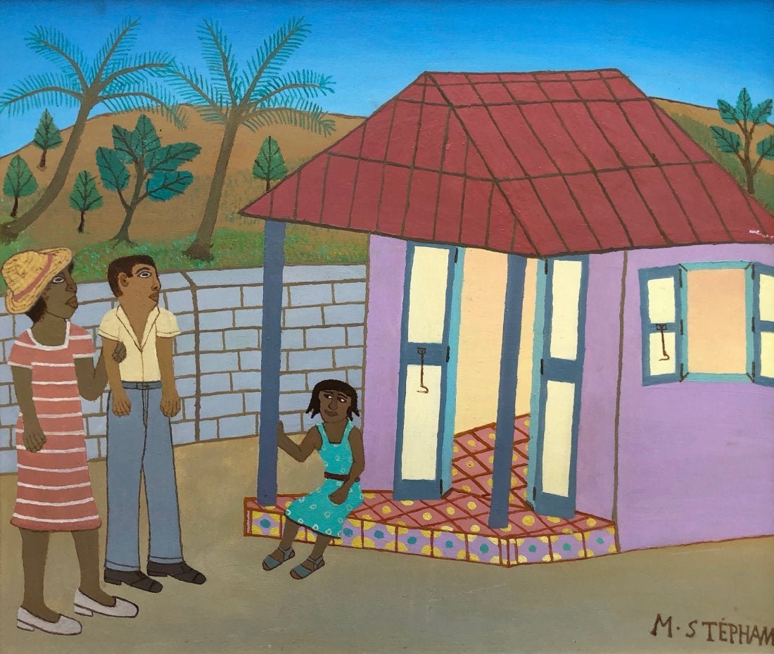 MICIUS STEPHANE (20th c, Haiti) La Famille (1 of 4)