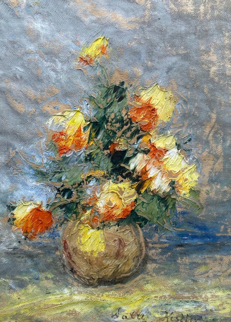 SALLY KISTLER (20th c, Pennsylvania) Flowers (1 of 4)