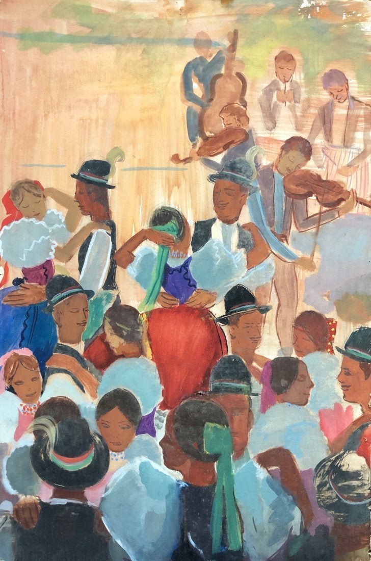 ELENA MARIA DE HELLEBRANTH (20th c, American) Concert (1 of 5)