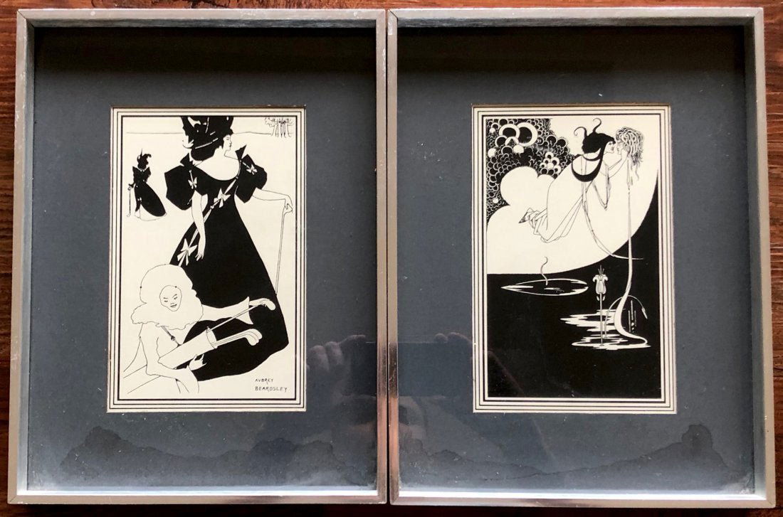 Pair Of Aubrey Beardsley Art Nouveau Prints (1 of 5)