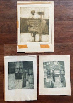 RICHARD ULMAN (20th c, Chicago) 3 Etchings (1 of 6)