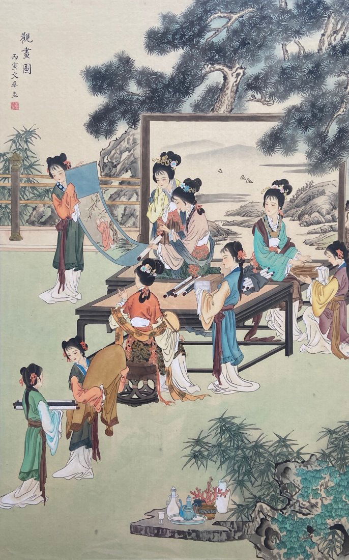 Oriental Painting On Silk, Signed, Unknown Artist (1 of 5)