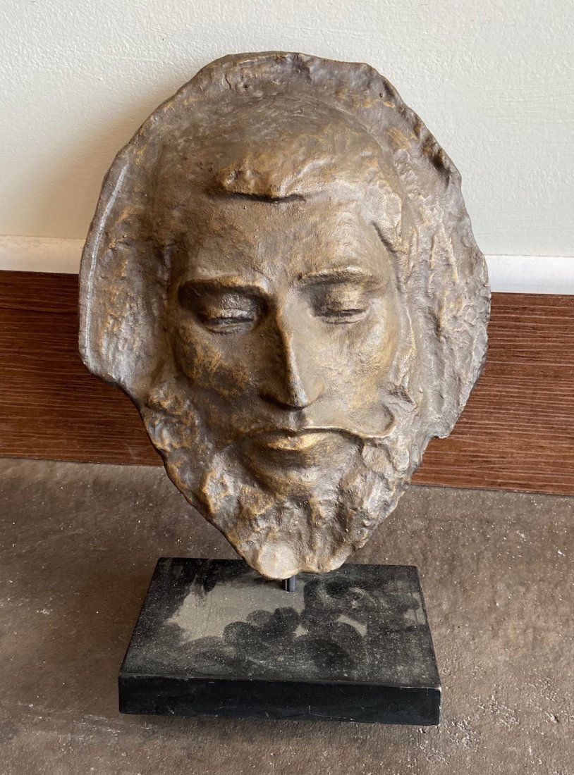 Modernist Bronze Sculpture, Mask Of Paul Gaugin (1 of 2)